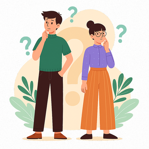 Two people wondering